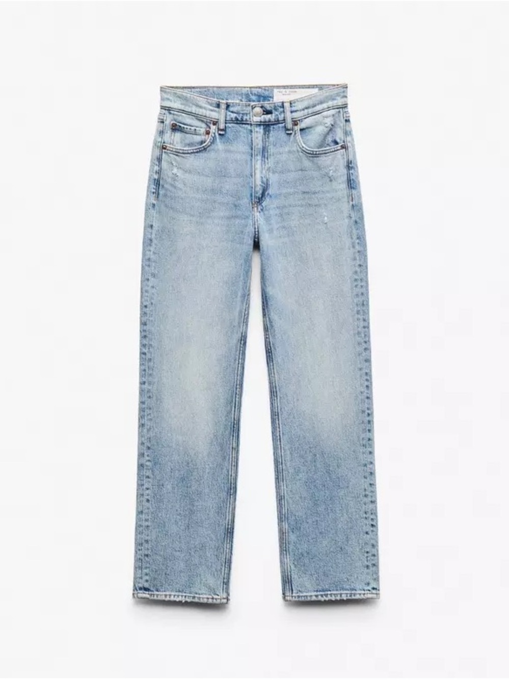 rag & bone Harlow Ankle Light Blue Straight-Leg Jeans